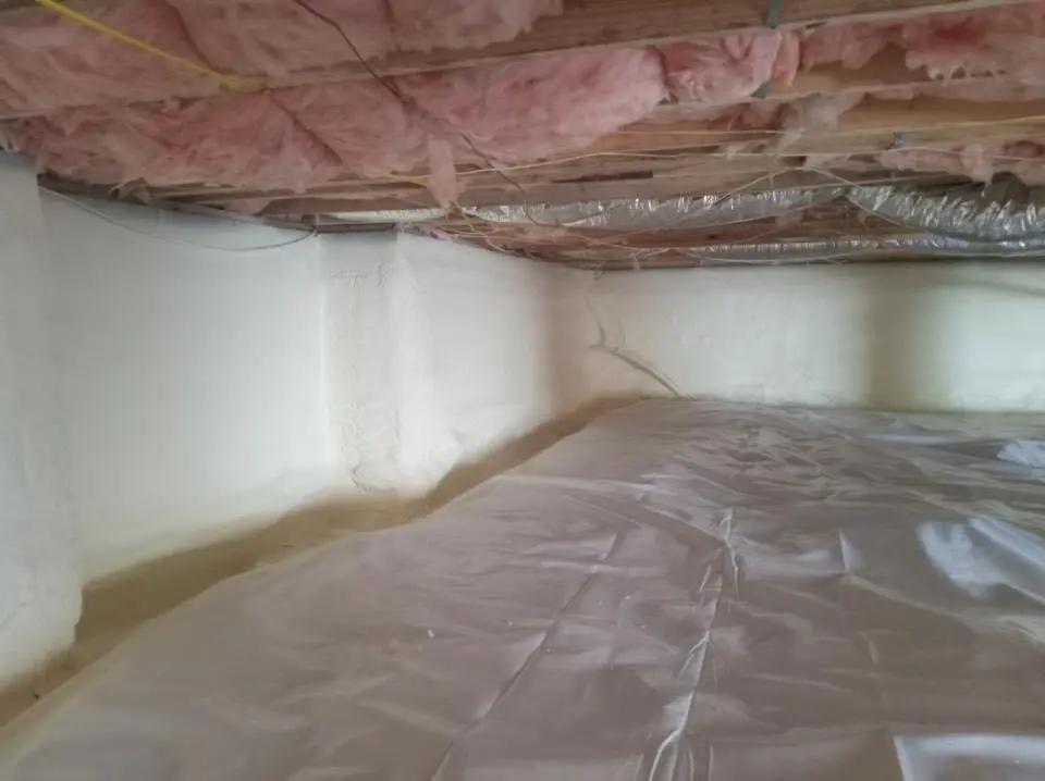 Crawl space encapsulation with closed-cell spray foam for Metal Roof Coating in Sullivan